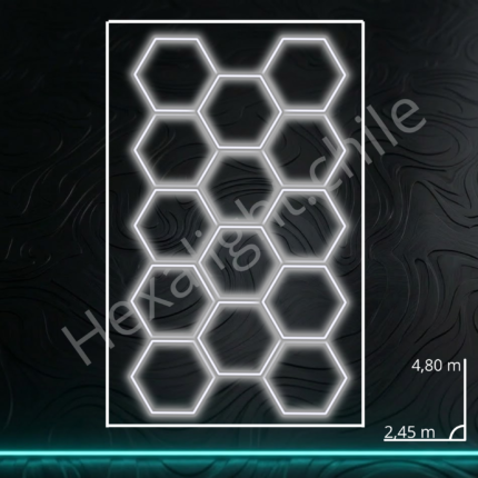 Sistema Hexa Kit 14 Hexágono 4,80 m x 2,45 m / Con bordes (680W)