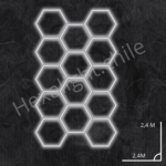 Set 14 hexagonos (2,4m x 4m / Sin bordes)