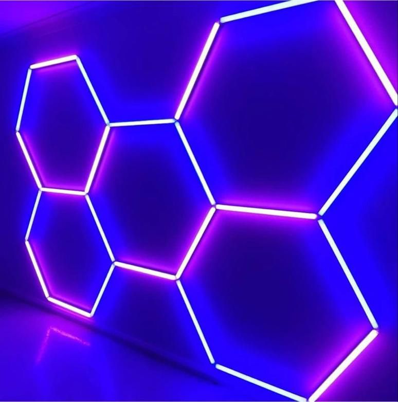 trs Set RGB 5 hexagonos (2,4m x 1,6m) - Imagen 1
