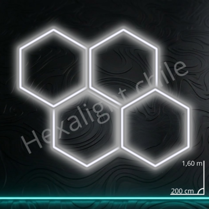 Sistema Hexa Kit 4 Hexágonos 1,60 m x 200cm  (126W)