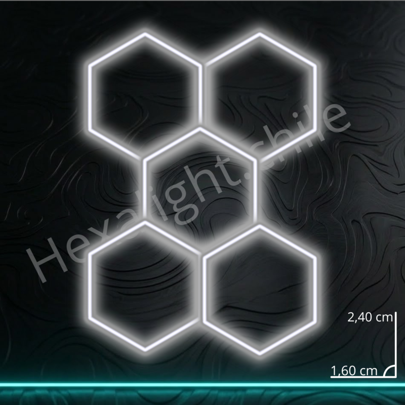 Sistema Hexa Kit 5 Hexágonos 2,40 m x 1,60 m (168W)