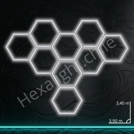 Sistema Hexa Kit 9 Hexágonos 3,40 m x 3,90 m  (280W)