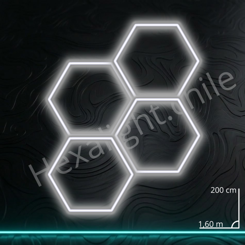 Sistema Hexa Kit 4 Hexágonos 200 cm x 1,60 m (126W)
