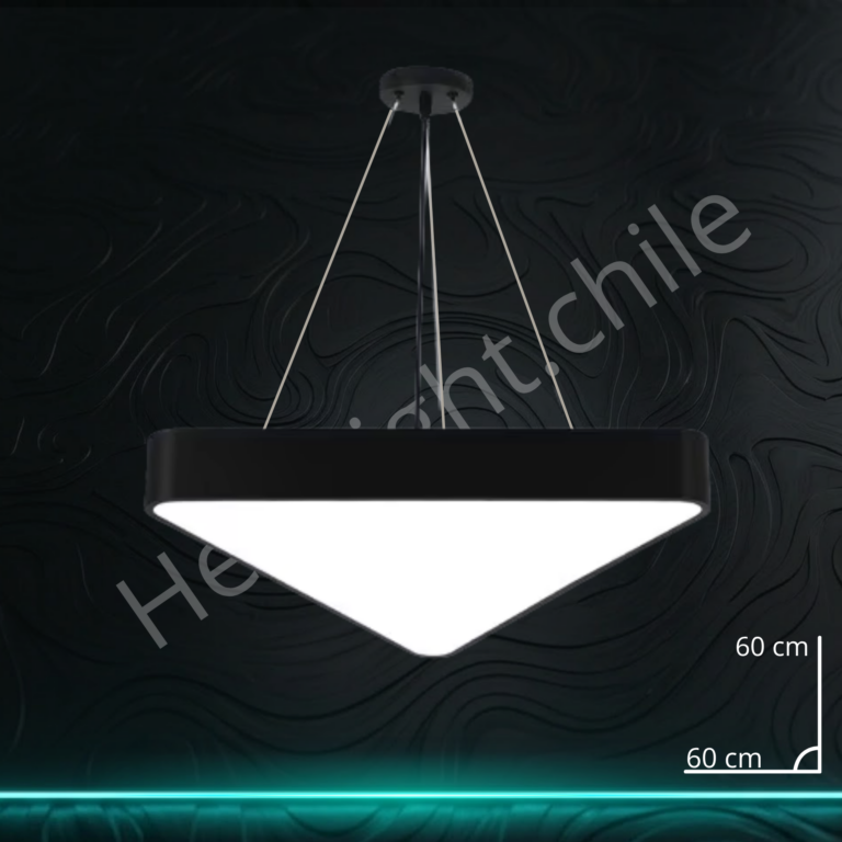 Lampara black Out Colgante Triangular 60 cm x 60 cm (54W)