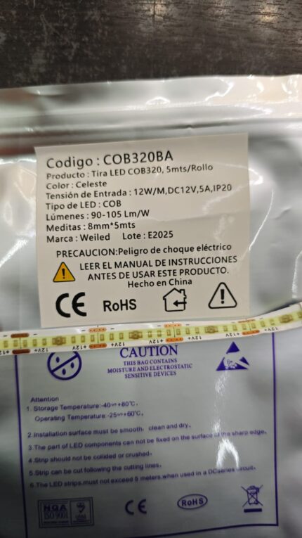 Cinta LED COB Cálida 5m 12V - Imagen 5