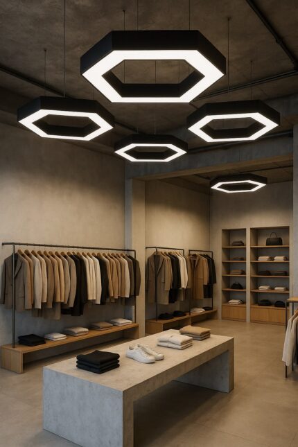 Lampara black Out Lampara Colgante hexagonal 52 cm x 60 cm (40W) - Imagen 2
