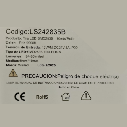 Cinta Led secuencial con movimiento Blanco Frio 10Mt 24V - Imagen 5