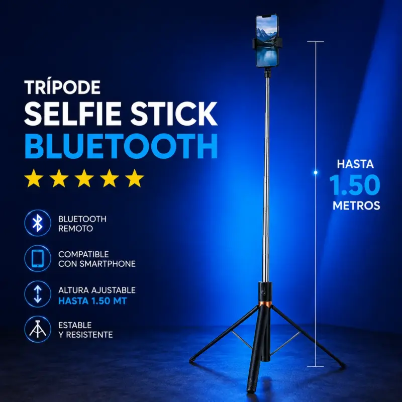 TRÍPODE SELFIE STICK BLUETOOTH 1.5M